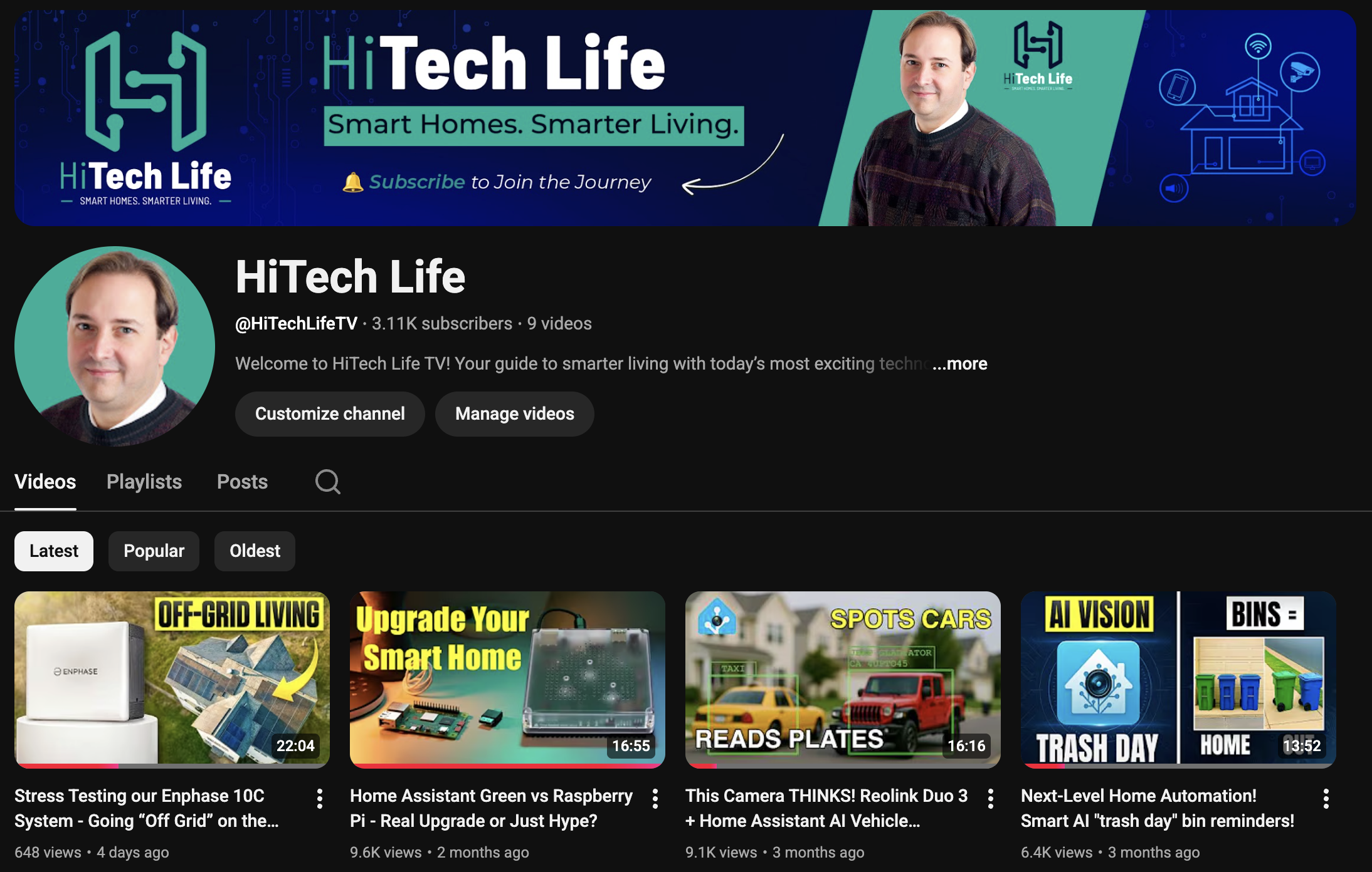 HiTech Life YouTube channel screenshot